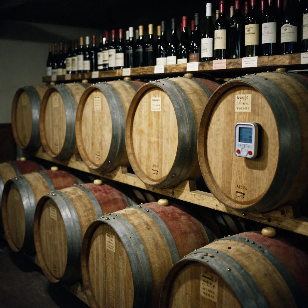 Detailed wine storage layout visualization