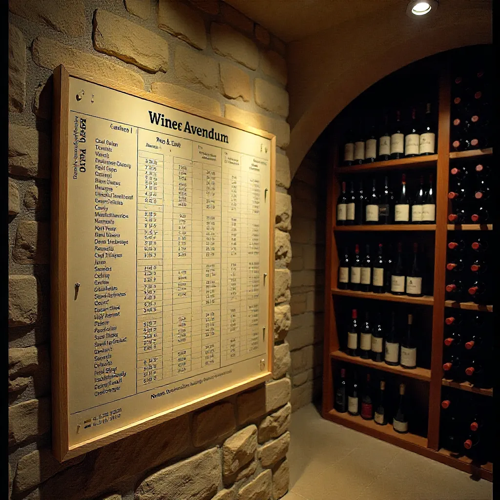 Organized wine inventory system